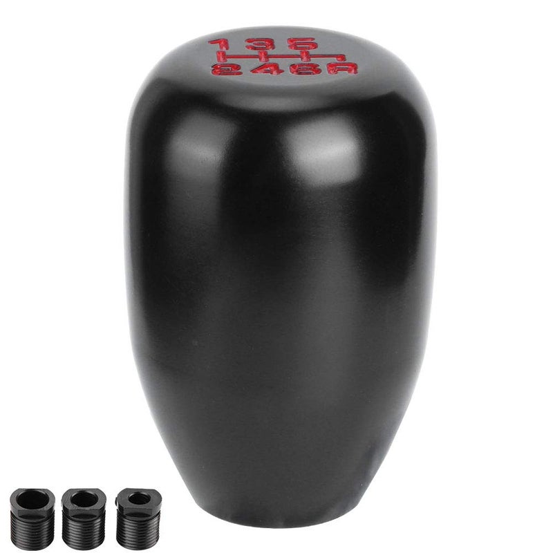 Dweekiy Gear Shift Knob,Car Universal Modification Manual Knob Gear Shift Head Shifter 6 Speed(Black) - Image 1